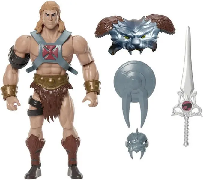 Masters of the Universe x Thundercats He-Man Collectible Action Figurine-Statue, TV/Movie Char. with Sword, 1 Harness, Modular Armor [COLLECTIBLES]