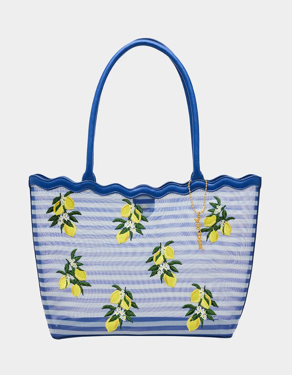 MESHIN AROUND TOTE BLUE/STRIPE