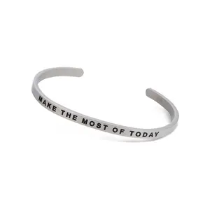 Make the Most of Today Inspirational Cuff Bracelet