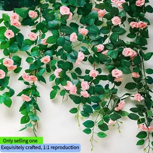 1 Piece 200cm Artificial Rose Vine, Fake Rose Vine, Fake Flower Vine, Decorative Flowers for Home Living Room Ceiling, Home Decor, Plastic Faux Flowers with Fruit