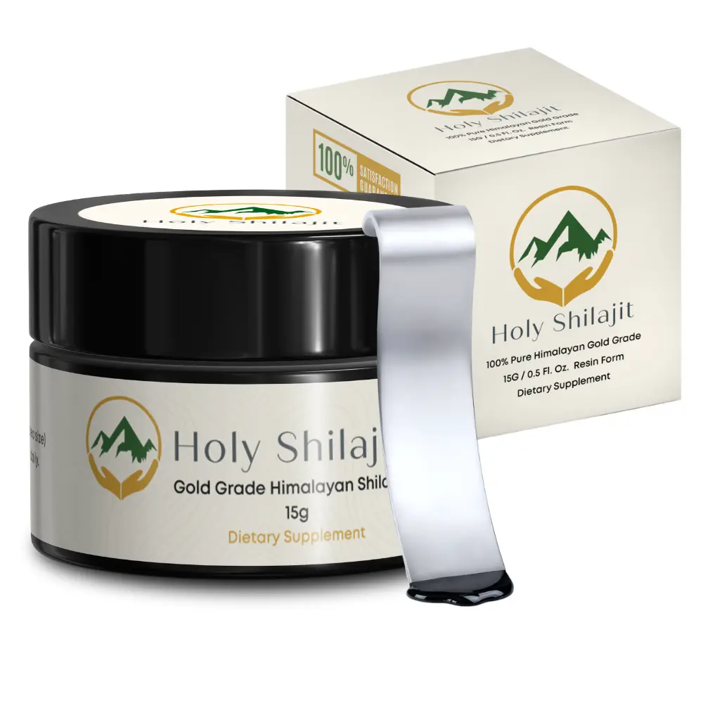 Holy Shilajit Pure Himalayan Resin | Lab Tested | 15g Jar