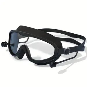 [Large Waterproof Swimming Goggles] Unisex Large Frame Swimming, Waterproof Anti-fog Swimming