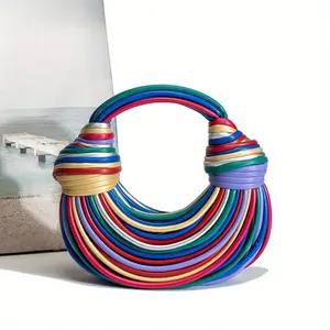 2025 New Women'S Bags, Niche Fashion Bags, Creative And Personalized Trendy Handbags, Woven Bags, Rainbow Bags