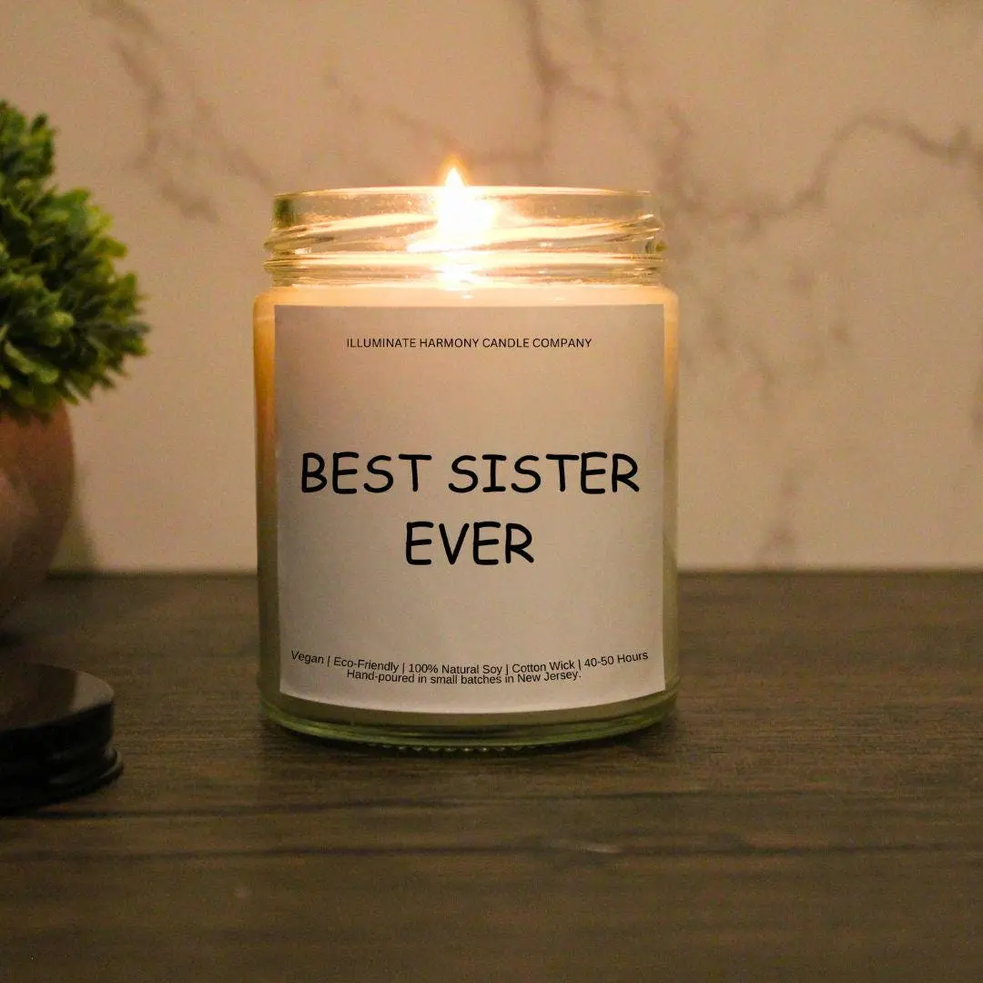 Best Sister Ever Candle | Sister Birthday Present | Sister Birthday Gift | Gift For Sister | Candle For Sister | Scented Candle Sister Gifts