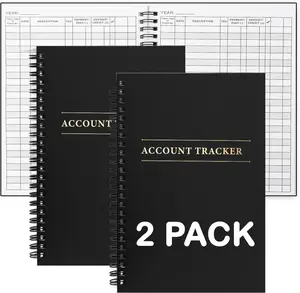 2 Pack Expense Tracker Ledger Book- Finance Book for Home Budget Tracking, Business Bookkeeping -Home Budget notebook, Finance Planner- Expense Ledger for Small Business Bookkeeping (100 Pages 2 Pack)