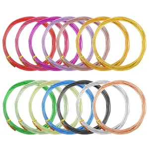 14 Colours, 70 m Craft Wire, Colours Aluminium Wire 1 mm, Flexible Craft Wire, Thin, Bendable Jewellery Wire, Thin Binding Wire, 5 m Wire for DIY Jewellery Models Sculptures Crafts