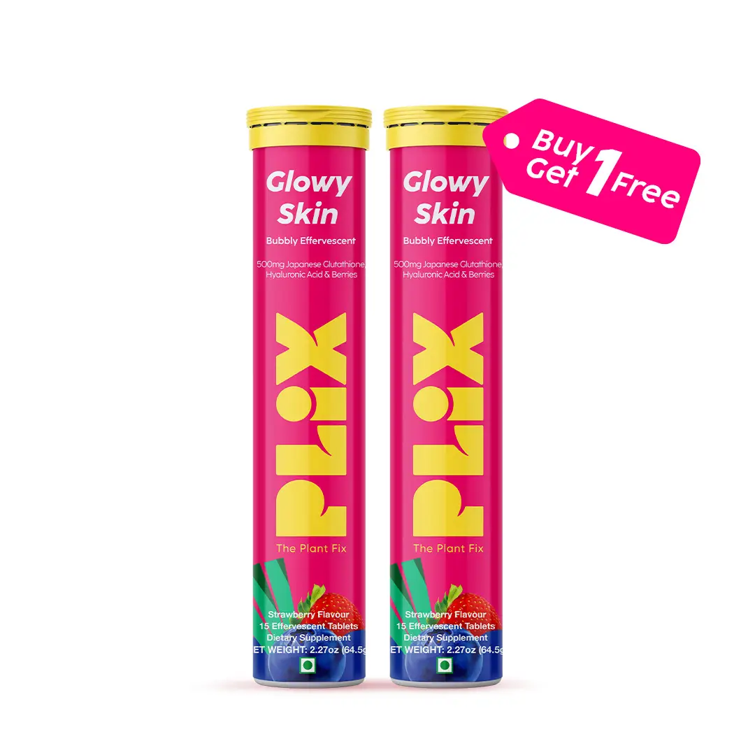 Plix Life Glowy Skin Effervescent Tablet, Healthcare Infused with Vitamins C & E...