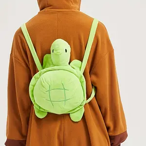 Cute Green Turtle Backpack With Adjustable Shoulder Straps, Stylish Casual Backpack
