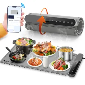 Smart Electric Food Warming Mat - App-Controlled Adjustable Temperature, Fast Heating with Full Surface Graphene Heating, Compact Foldable Design, Ideal for Parties, Buffets, Family Gatherings, Holiday Entertaining, and everyday use