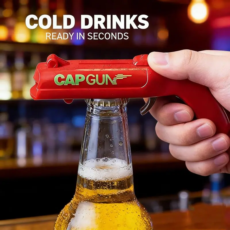 Compact Playful Bottle Cap Opener (1 Count) - Cotton-Accented Easy-Opening Lighter Accessory & Home Supply for Hiking, Picnics, Campfire/BBQ Parties, Bottle Opener