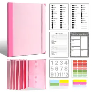 Accordion File Organizer Manila Pocket Document Folder for Passports, Birth Certificates & Important Papers, Office & Home Storage, Pastel Color Back to School Supplies Notebook File Storage Folder