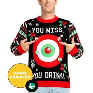 Men'sDrinkingGameUglyChristmasSweaterwomen's clothing Menswear Hoodie
