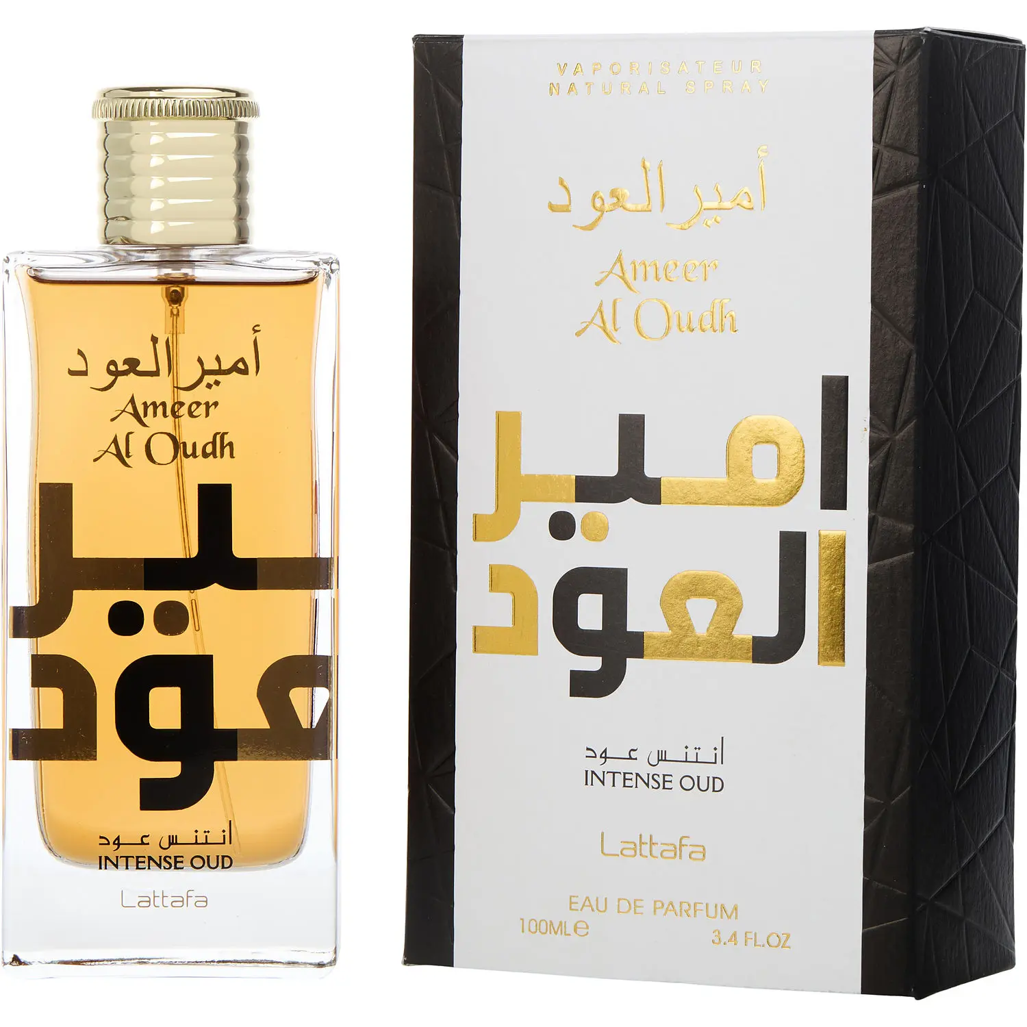 Lattafa Ameer Al Oudh Intense Oud Unisex Eau De Parfum (EDP) - Refreshing Scent, Herbal Finish, Vanilla Sugar Notes, Spray Bottle Application