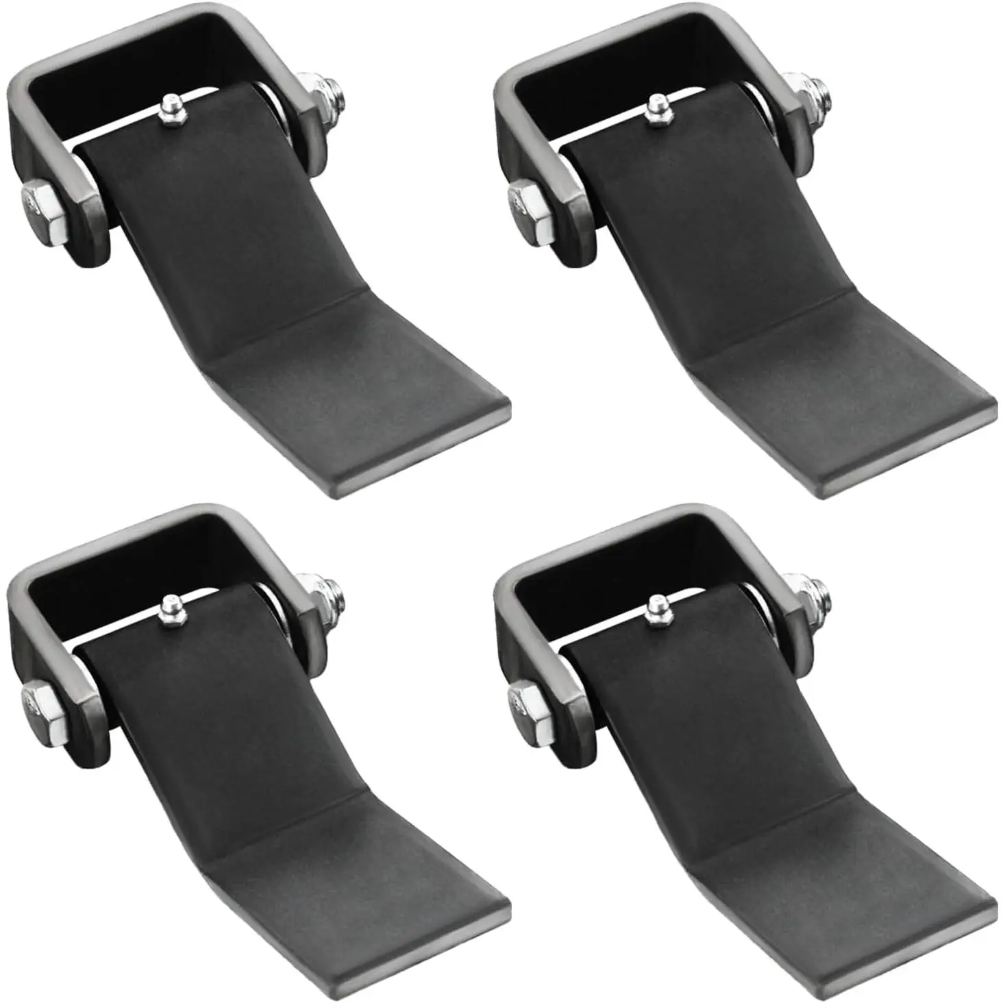 Dump Trailer Hinges Weld on Heavy Duty Greaseable Dump Trailer Door Gate Hinge, Strap Style Long Leaf Hinge, Pack of 4