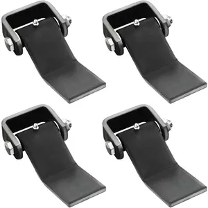 Dump Trailer Hinges Weld on Heavy Duty Greaseable Dump Trailer Door Gate Hinge, Strap Style Long Leaf Hinge, Pack of 4