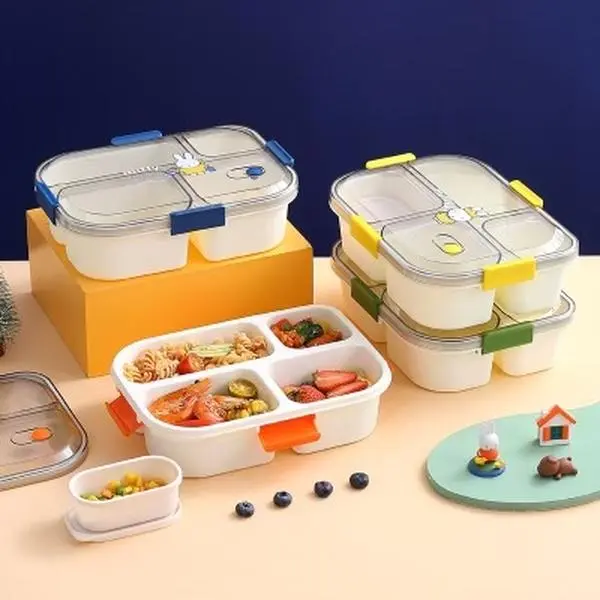 Clear leakproof bunny bento boxes