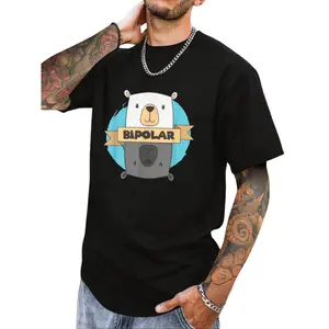 Classic Pure Cotton "Bipolar Bear" Shirt – Breathable and Ideal for Outdoor Activities