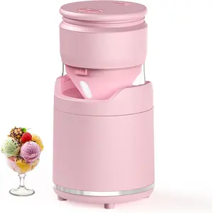 Soft Serve Ice Cream Maker Machine - Rechargeable Compact for Homemade Gelato,Sorbet & Frozen Yogurt, Stylish Pink Design, for 1-2 Servings,  for Couples & Families