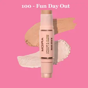 MOIRA Sculpt & Glow Duo Stick, Cosmetic Bronzer & Highlighter with Radiant Shimmer for Face Contouring