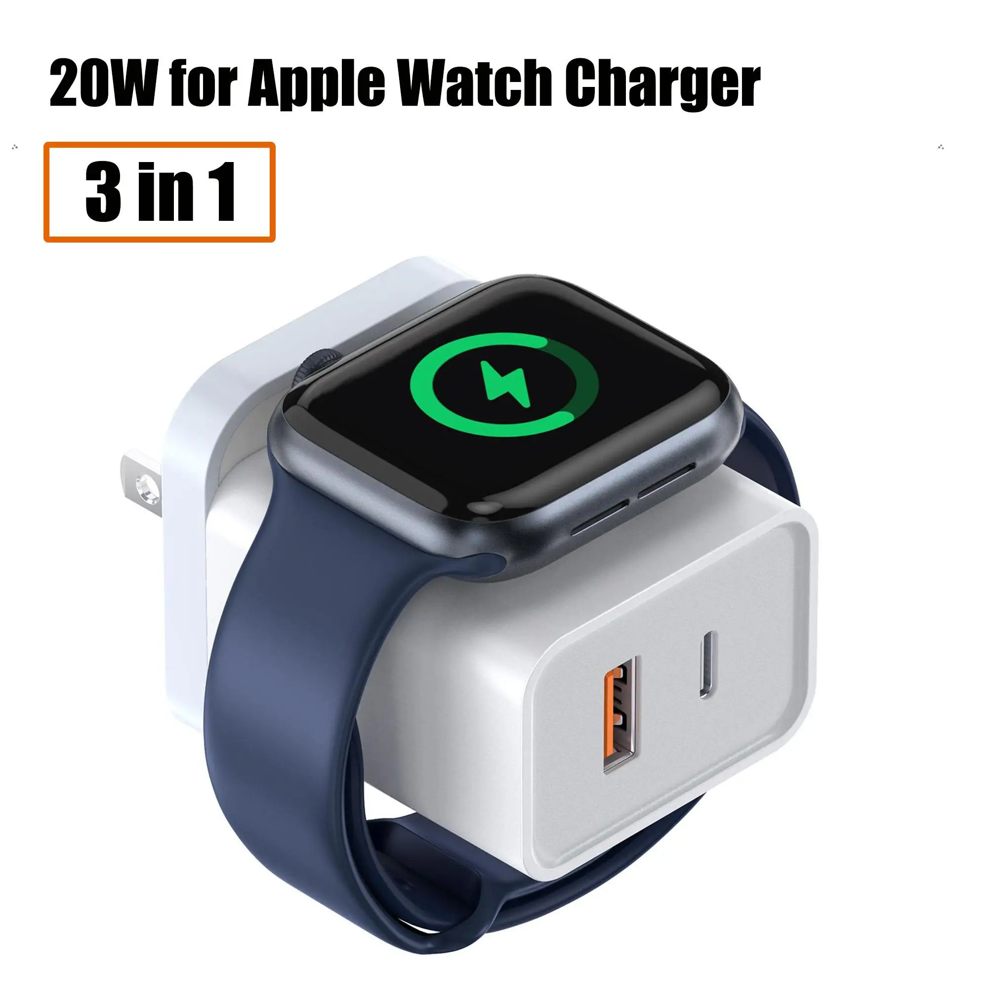20W for Watch Charger, Multiport PD Fast Charger Block, USB C Wall Power Adapter iPhone 11/12/13/14/15/16/17Pro Max, XS/XR/X, Ipad Pro, Samsung Galaxy