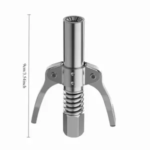 High-pressure stainless steel grease gun nozzle — oil nozzle, grease gun accessories, automatic-lock nozzle, clamp-type tip, easy to install, suitable for mechanical butter injection.