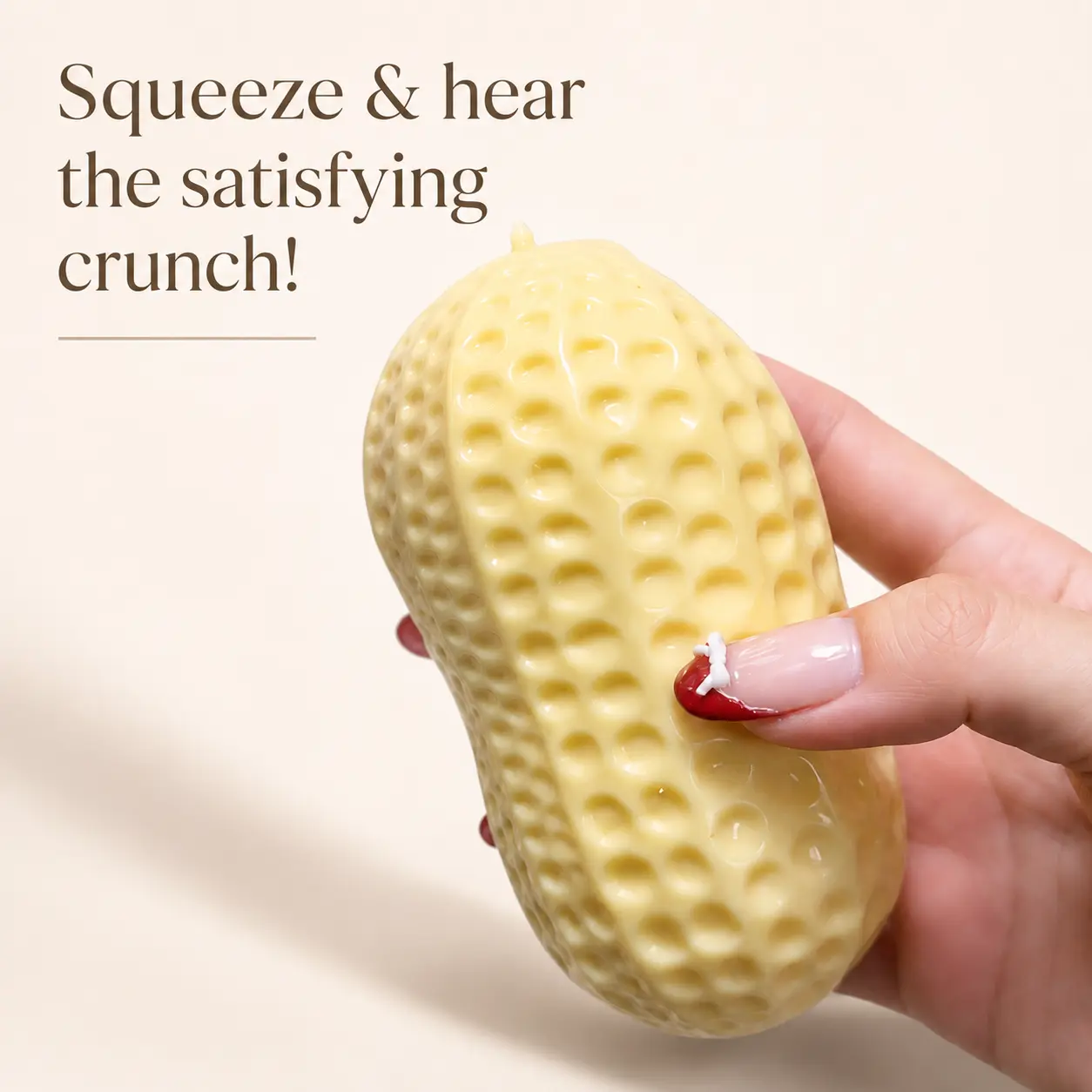 Peanut Squish Toy Sensory Squeeze Toy, Cute Soft Slow-Rising Anti-Stress Toy, Portable Fidget Toy for Office Gifts, Friends, Kids, Family Home