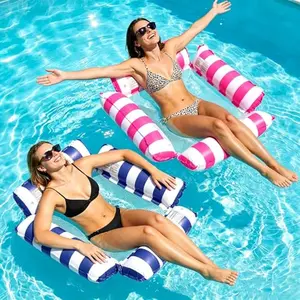 Inflatable Pool Floats Adult, 4-in-1 Multi-Purpose Pool Float Rafts Water Hammock, Pool Floaties for Adults Swimming Pool Lake Beach