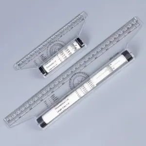 Multifunctional Parallel Ruler 15cm/30cm, Drawing Design Translation Angle Ruler, Balance Rolling Wheel Ruler, Drafting Tool