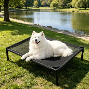 「PawPlanet」Breathable Elevated Cooling Dog Bed,Breathable Mesh/Oxford cloth Pet Bed ,Puppy cooling mat bed,Portable Raised Bed for indoor&outdood Use summer petlover outdoorfun,Mesh dog bed,Elevated dog bed,Suspended dog bed,valuxe elevated dog bed