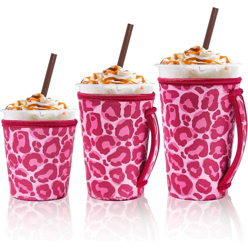 3 count  Iced Coffee Sleeves Java Sok Coffee Sleeves for 16-32 ounces of hot or cold coffee or iced beverages Compatible with  Dunkin Coffee cup and More ( Spot)