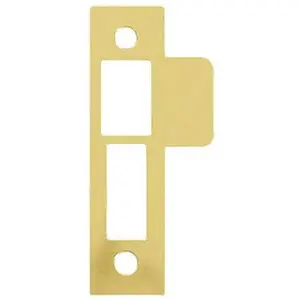 Kaba-Ilco 733-03-11 Door Hardware Latch Strike, Bright Brass Finish, Includes Matching Screw