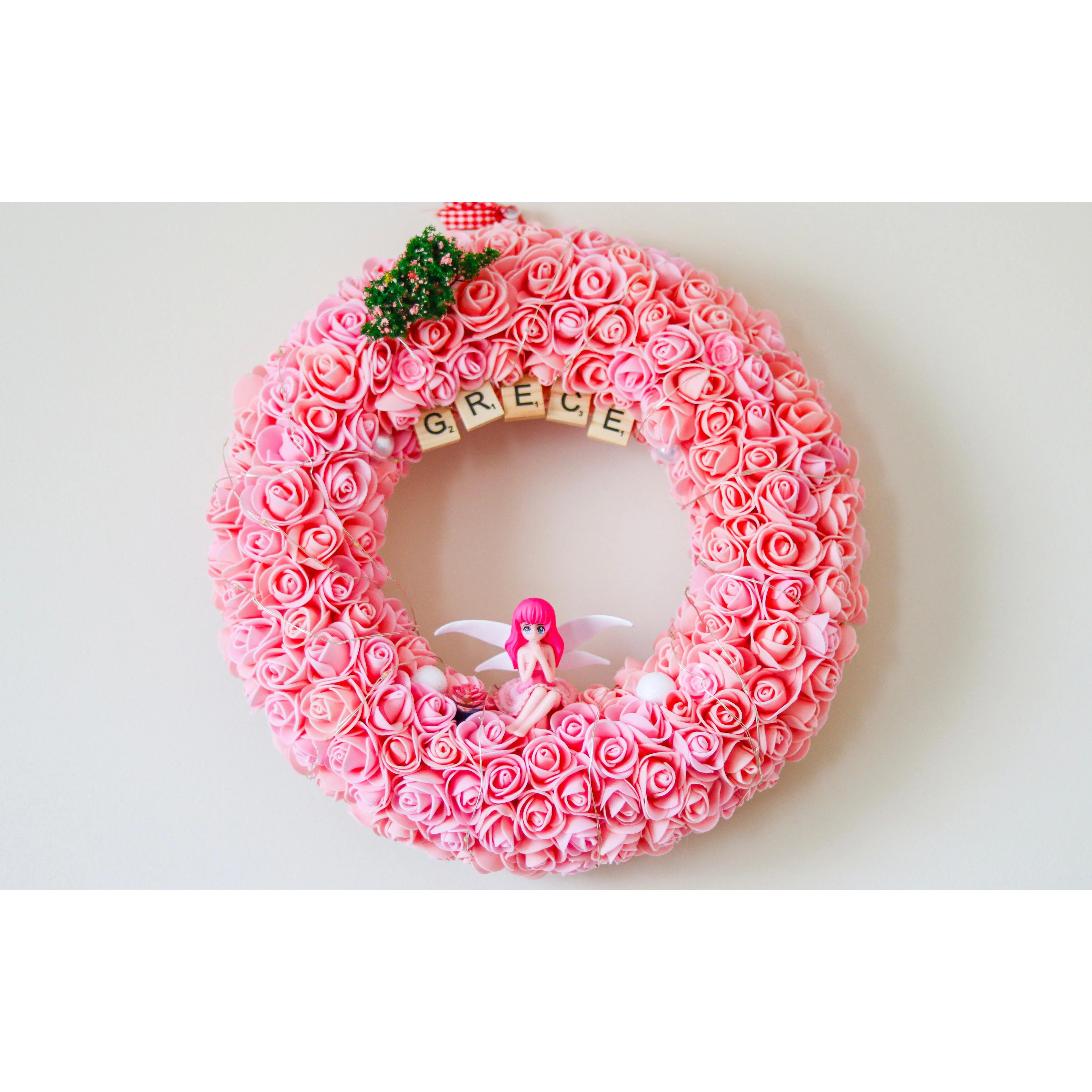 Fairy Garden Wreath Nursery Decor 11"