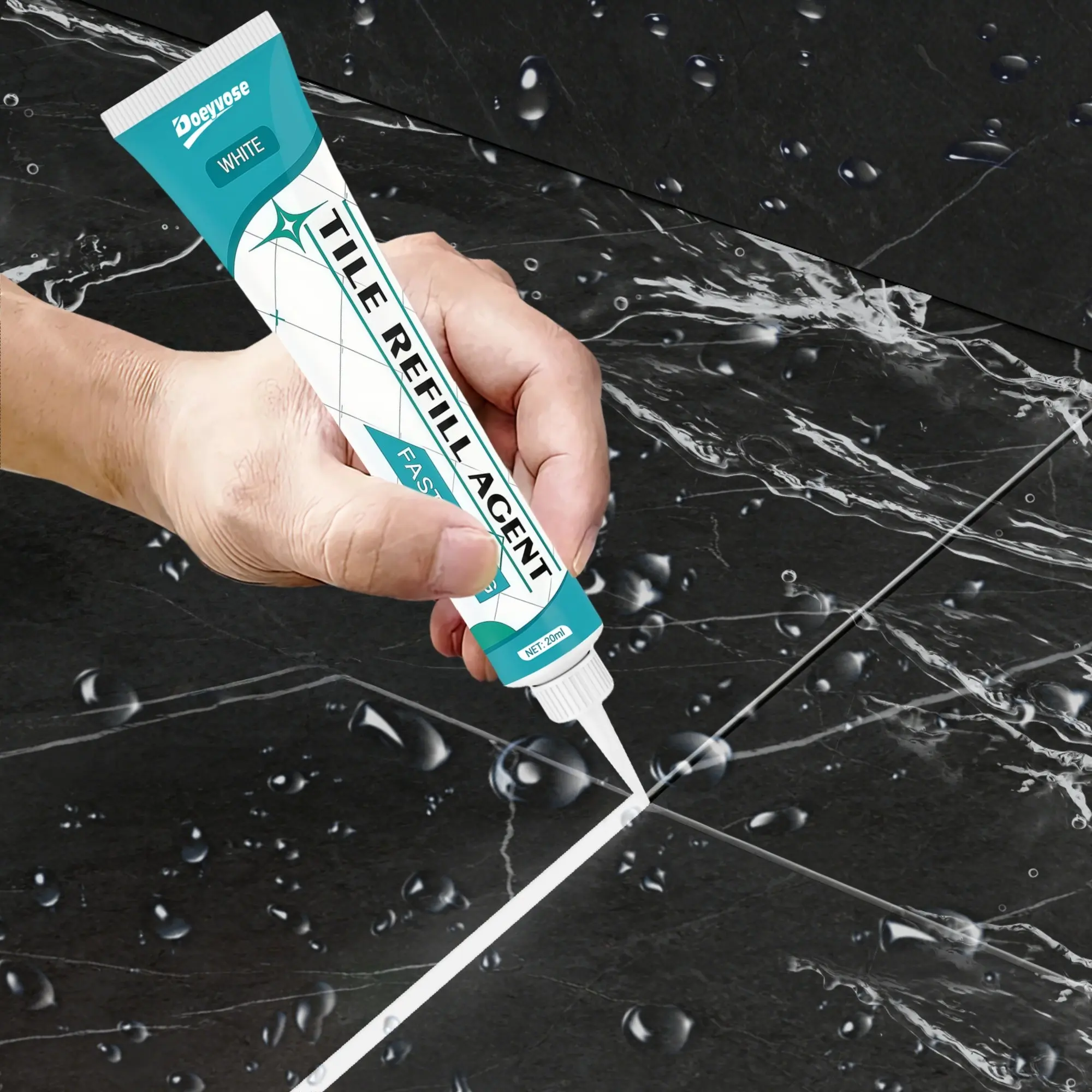 Fast-Drying RV Tile Grout Sealant, Waterproof, Effective Gap Sealing, Easy Repair, Multi-Purpose RV Caulk, Kitchen Bathroom Use, Toilet Sink Floor Wall, Wall Repair Paste