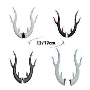 1 Pair Dragon Horn Headwear Woman Antlers Headdress Dragon King Shark Costume Accessories Antique Unisex Dragon Hairpin Classic Masks 17Cm