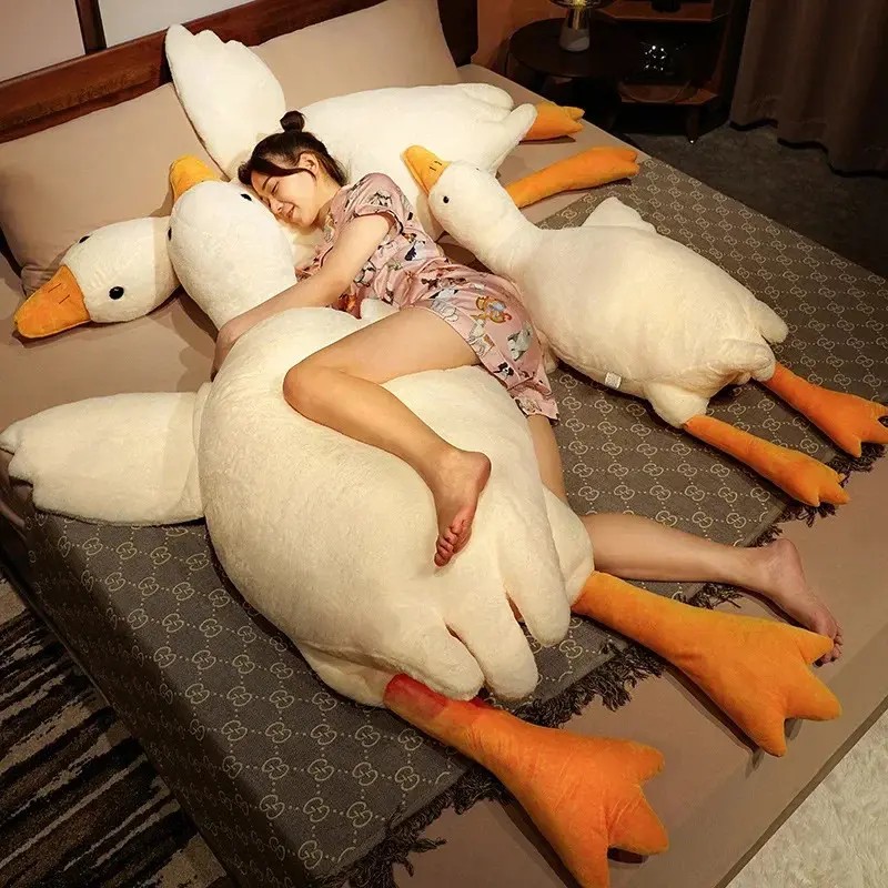 Cute Animal Design Funny Goose Stuffed Toy - 50/90/130cm Durable Soft Fluffy Unisex Huggable Sleeping Aid Pillow, Kids Gift, Girlfriend Birthday Present