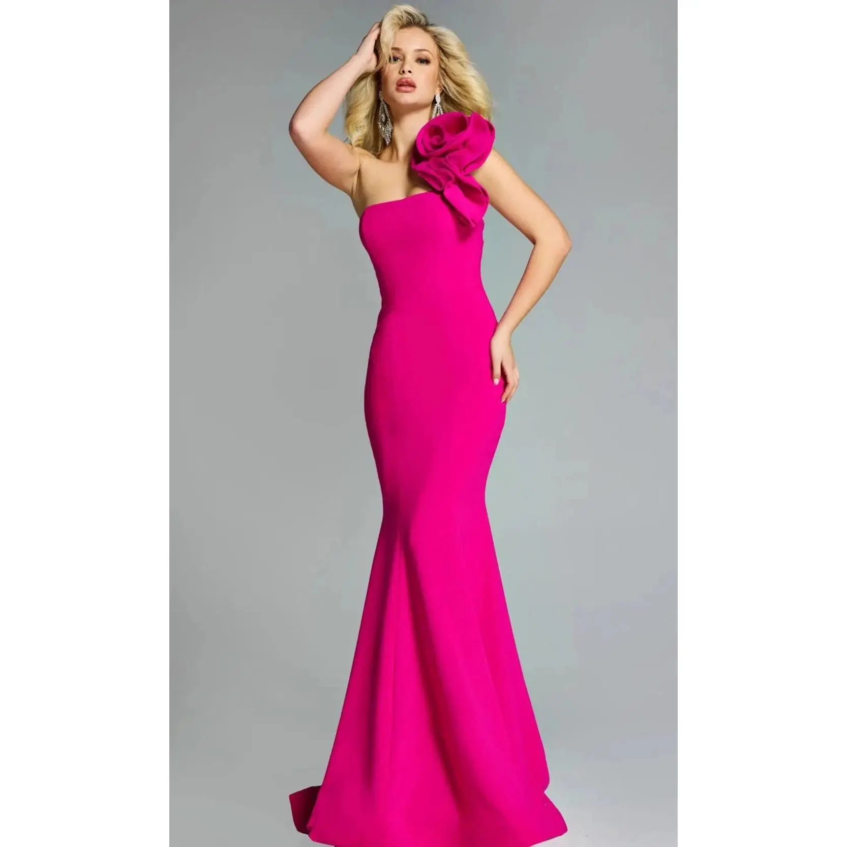 Jovani -44711 Sleeveless Floral Mermaid Gown
