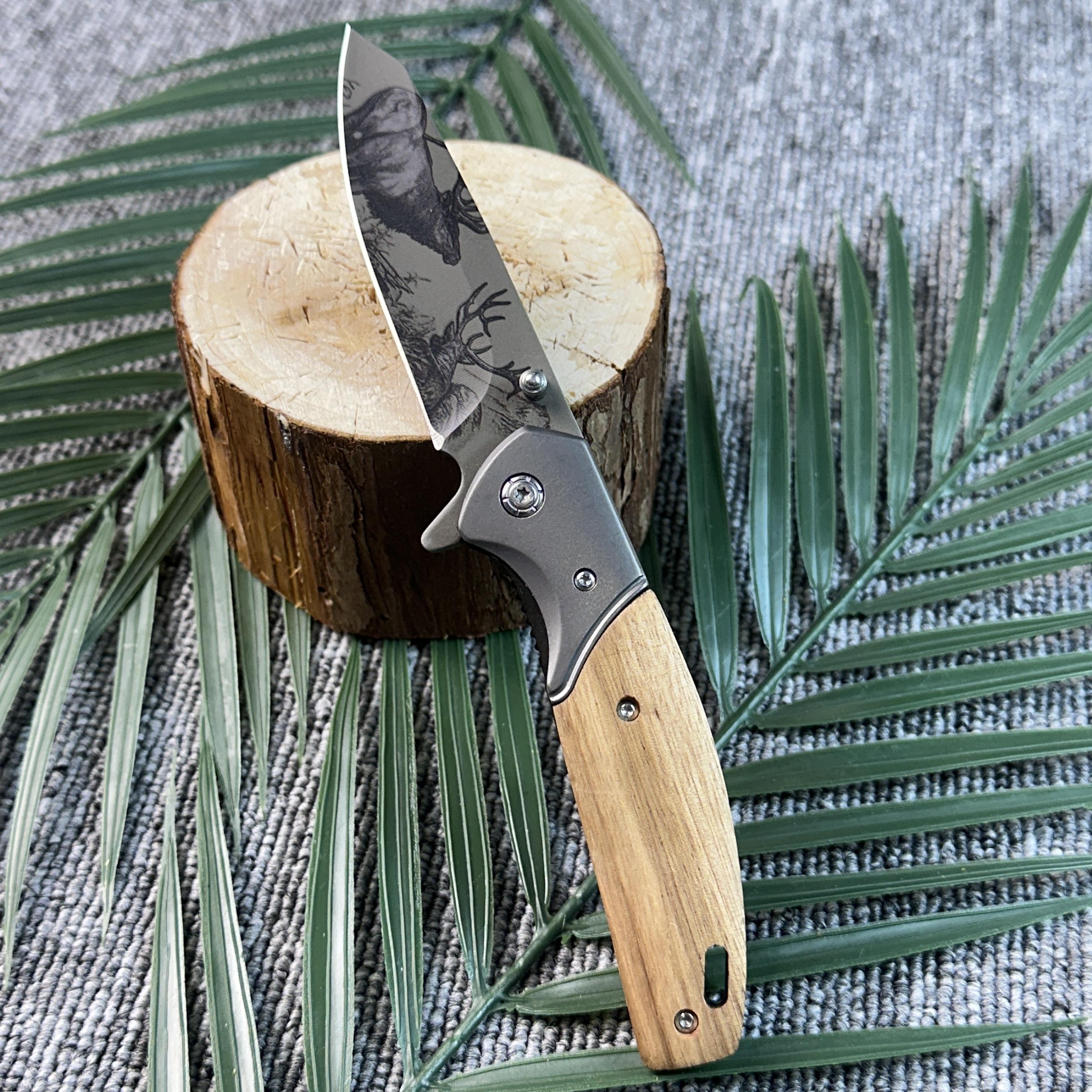 Premium Wood Handle Folding Knife High Quality Hunting EDC Tool for Outdoor Camping