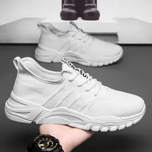 Men's White Fashion Low-Cut Mixed-Material Multi-Sport Sneaker Casual Trainers - Breathable Waterproof PU Upper, Nonslip PVC Sole, Lightweight for Daily Commute & Outdoor Walking, Fashion Casual Trainers