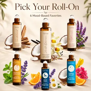 Gya Labs Essential Oil Roll on - Pure & Natural Vanilla Perfume Oil for Skin, Relaxing
