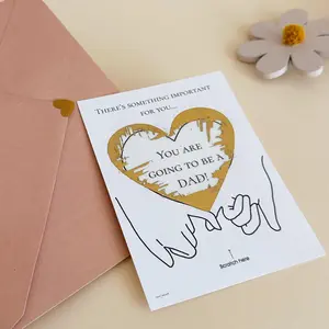 Pregnancy Announcement Scratch Card - First-Time Dad Surprise Card