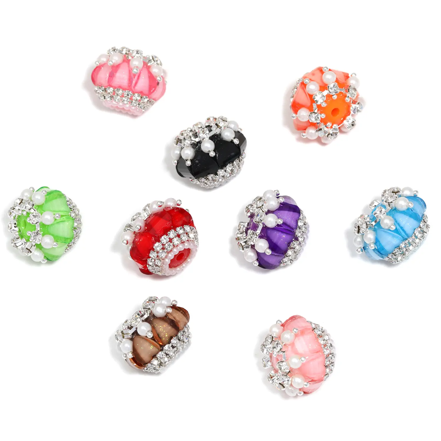 ZY2108015 10PCS Heart beads 