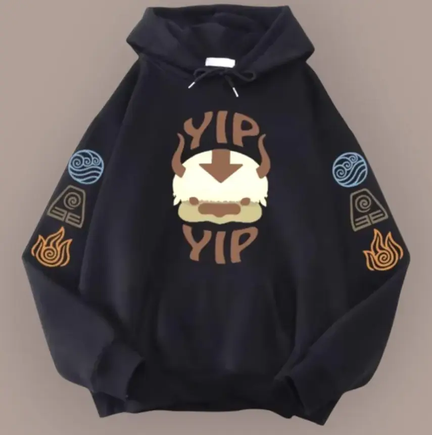 Flying Bison Graphic Hoodie, Cute Fantasy Animal Design, Cozy Unisex Hoodie, Adventure Inspired Apparel, Cartoon Lover Gift Women Men's Shirt