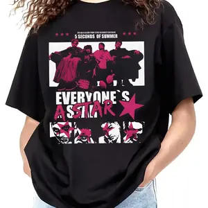 Pop Punk Band Inspired Shirt, Everyones A Star Graphic Tee, Retro Boyband Style T Shirt, Music Fan Gift, Vintage Aesthetic Tee