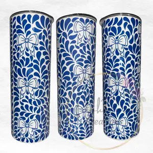 Talavera Coquette Bow 20oz Skinny Tumbler - Multiple Colors!