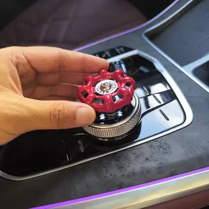 Car Interior Creative Switch Valve Modification, One-Touch Start Button, Central Control Knob, Metal Decorative Accessories, Gear Shift Knob Mod