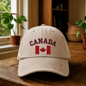 Canada Flag Embroidered Baseball Cap, Canadian Pride Dad Hat, Maple Leaf Hat, Canada Heritage Cap, Patriotic Gift for Men and Women