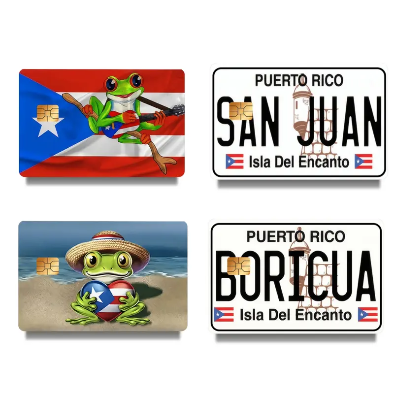 New Puerto Rico Series Card Stickers-Novelty Design for Credit Card Decoration, Gifts, or Collectors
