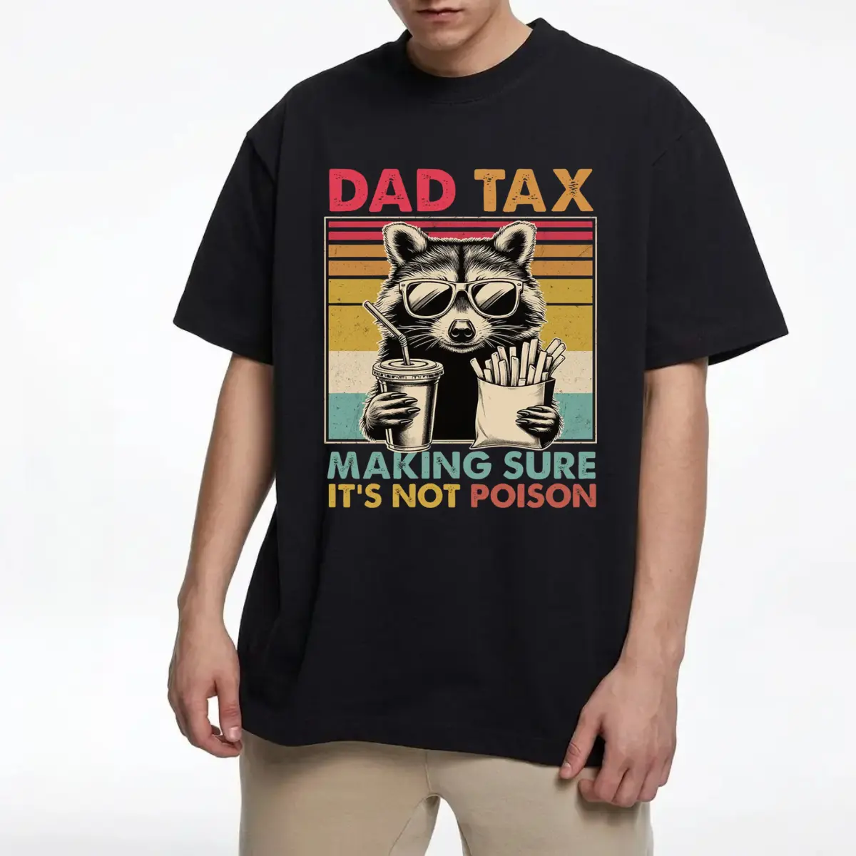 Dad Tax Raccoon Shirt, Funny Dad Tax T-Shirt, Retro Style Dad Tee, Gift for Dad, Funny Dad Gifts, Taxation Shirt, Fathers Day Gift