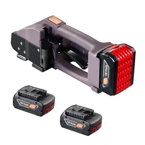 【Summervibes】VEVOR Electric Strapping Machine, for 0.39"-0.75" PP PET Straps, Portable Electric Banding Tool with Digital Display, 2 x 4000mAh Battery Powered Automatic Strapping Tool for Packaging Box Pallet