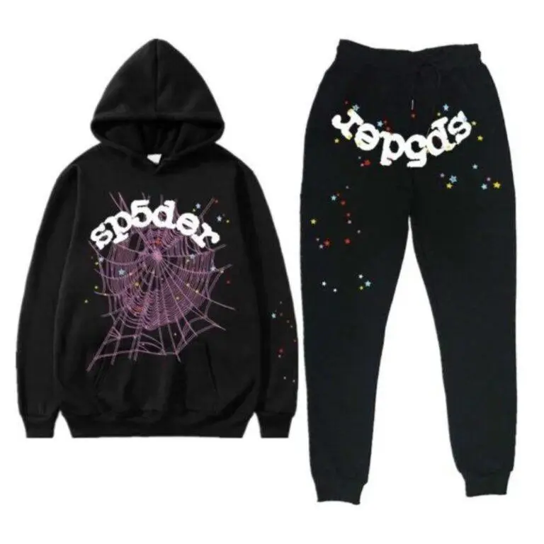 Graphic Hoodie & Sweatpants Set for Men & Women – Oversized Streetwear Pullover Hoodie with Jogger Pants, Casual 2-Piece Tracksuit